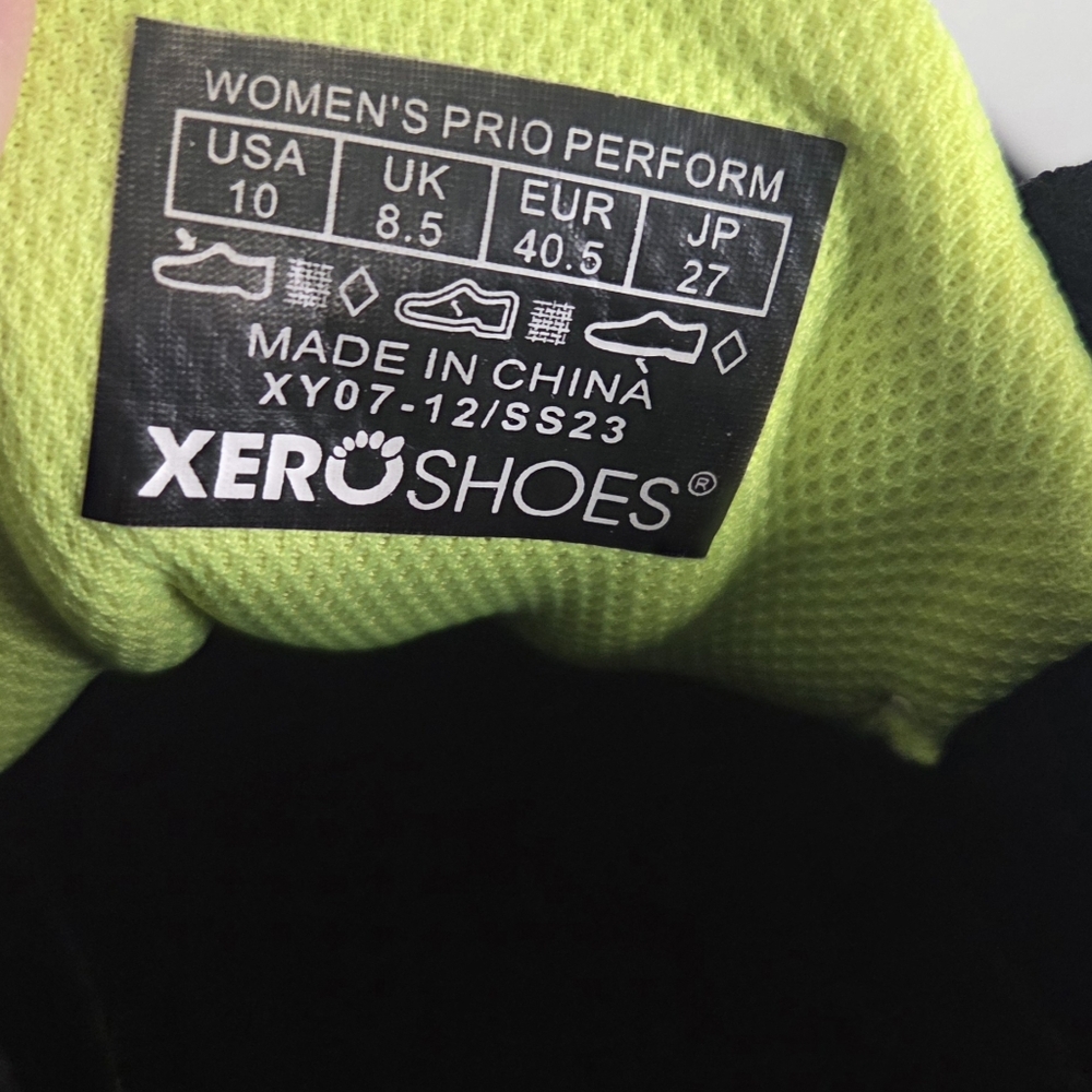 Xero Prio Perform Barefoot Shoes Womens Black Size 10 - Picture 10 of 11